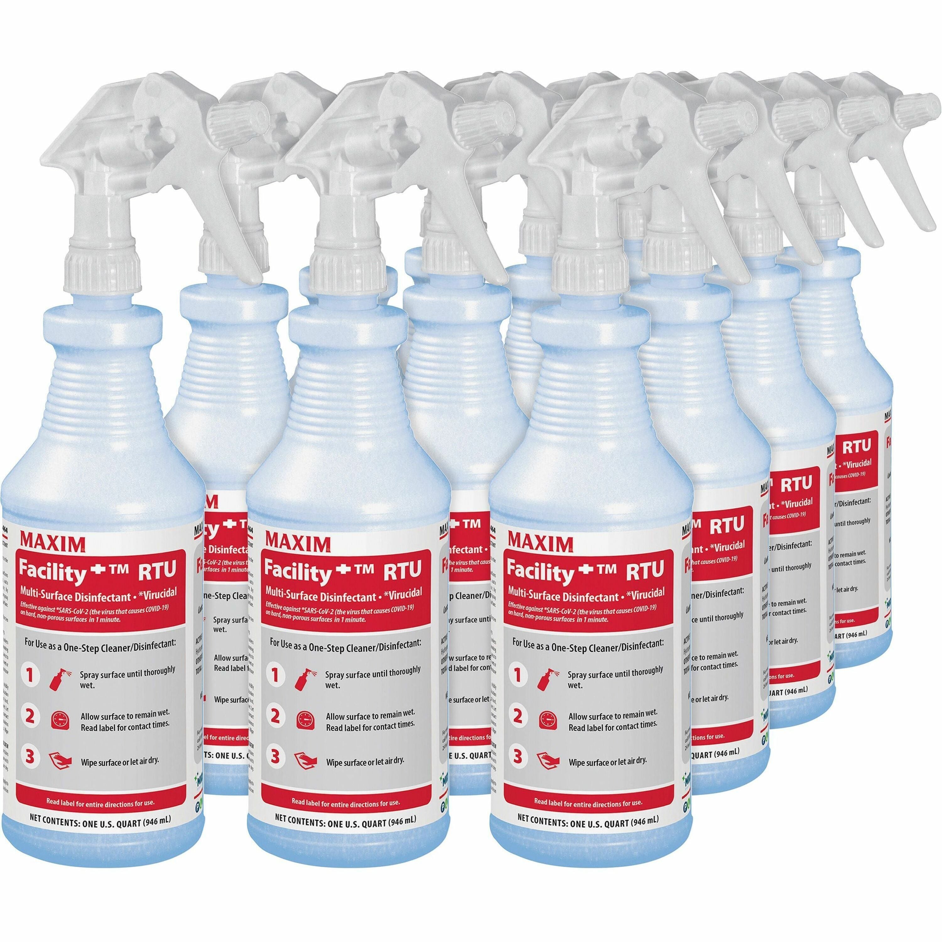 maxim-facility-multi-surface-disinfectant-ready-to-use-32-fl-oz-1-quart-12-carton-washable-colorless_mlb04640012 - 1