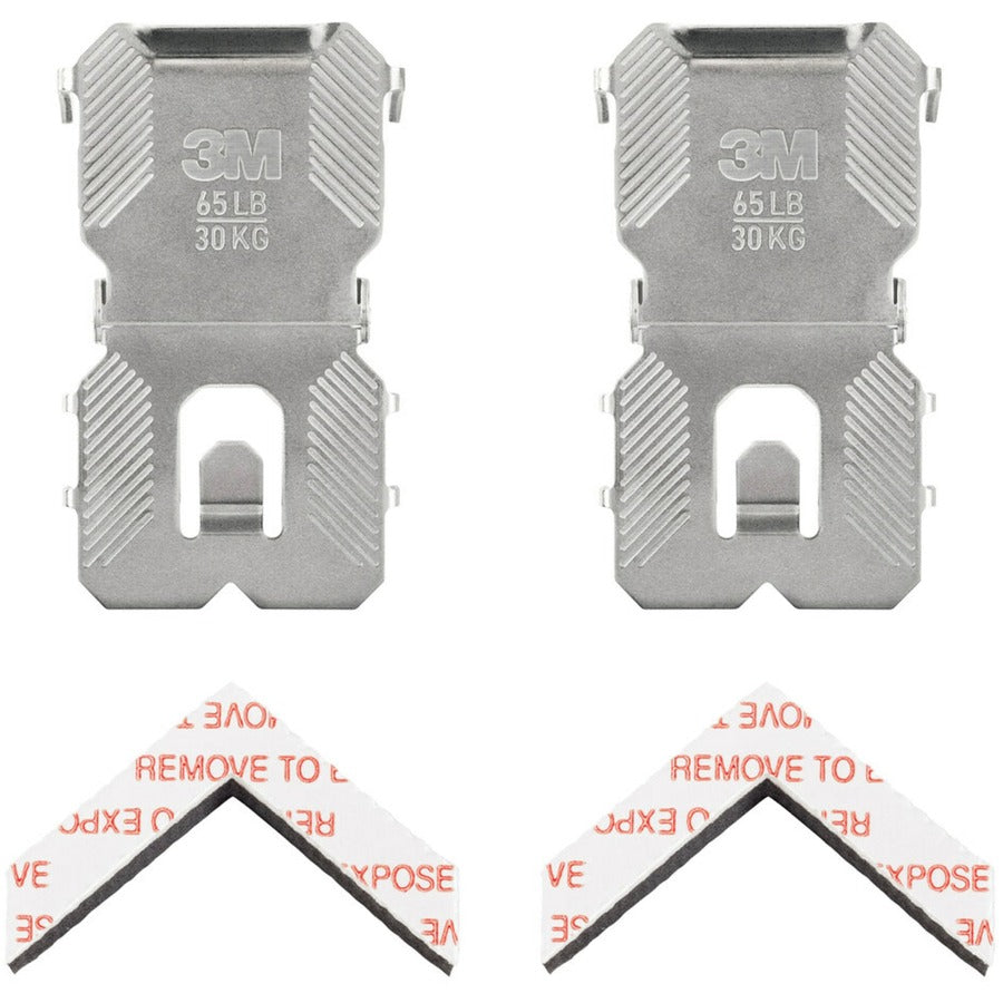3M CLAW Drywall Picture Hanger - 65 lb (29.48 kg) Capacity - 2" Length - for Pictures, Project, Mirror, Frame, Home, Decoration - Steel - Gray - 2 / Pack