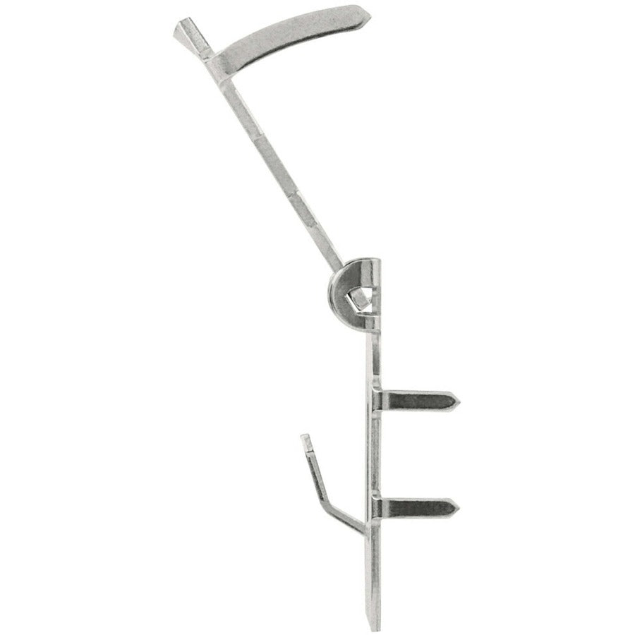 3M CLAW Drywall Picture Hanger - 65 lb (29.48 kg) Capacity - 2" Length - for Pictures, Project, Mirror, Frame, Home, Decoration - Steel - Gray - 2 / Pack
