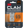 3M CLAW Drywall Picture Hanger - 65 lb (29.48 kg) Capacity - 2" Length - for Pictures, Project, Mirror, Frame, Home, Decoration - Steel - Gray - 2 / Pack