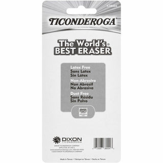 Ticonderoga White Erasers - White - Block - Vinyl - 4 / Pack - Soft, Latex-free, Smudge-free, Residue-free, Non-tearing, Non-toxic, Easy Grip
