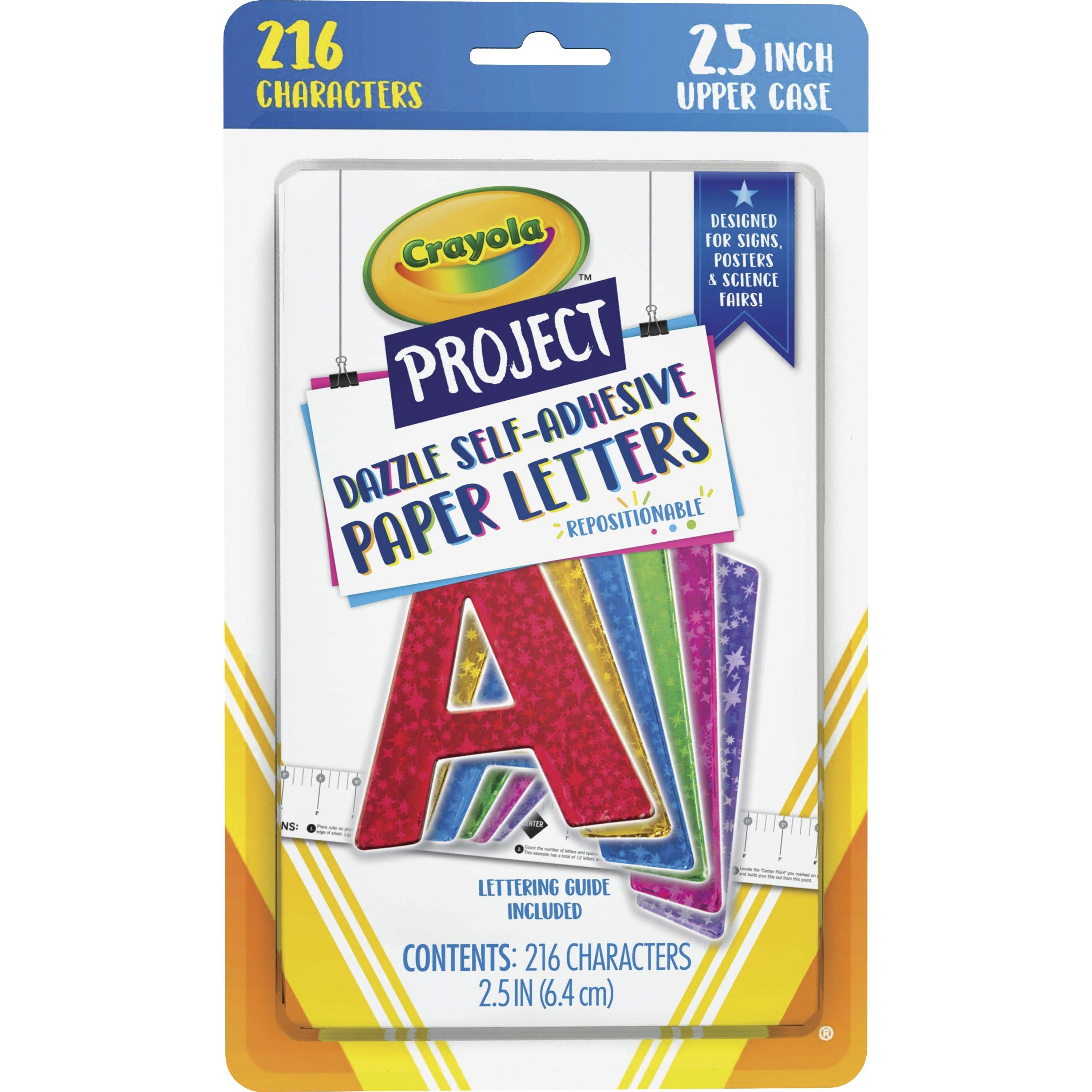 crayola-self-adhesive-paper-letters-self-adhesive-250-height-assorted-paper-216-pack_pacp1649cra - 1