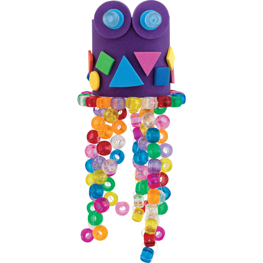 crayola-pony-beads-key-chain-party-classroom-project-necklace-bracelet-400-pieces-400-pack-assorted_pacp355211cra - 2