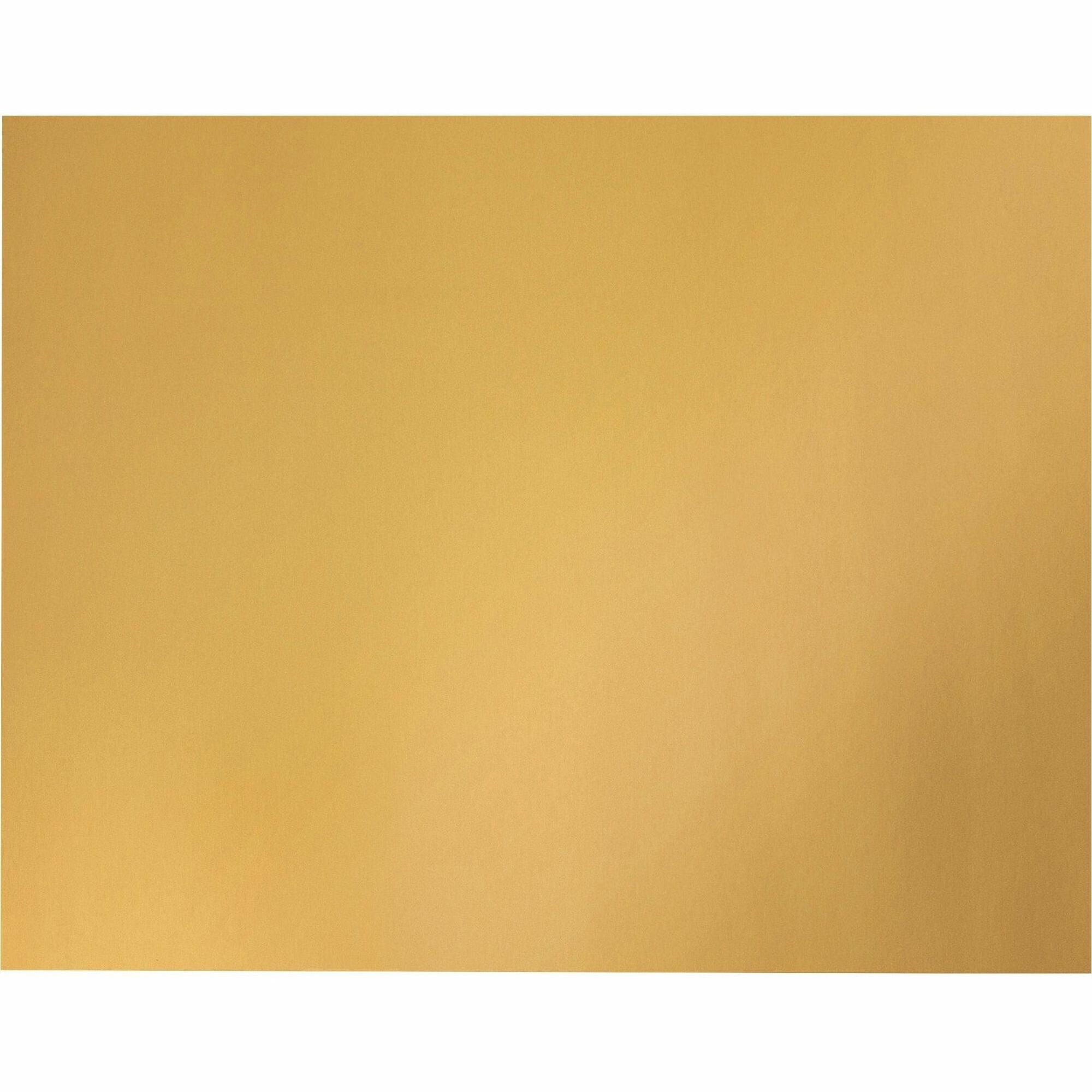 UCreate Metallic Poster Board - Classroom, Poster, Mounting, Project - 25 / Carton - Yellow