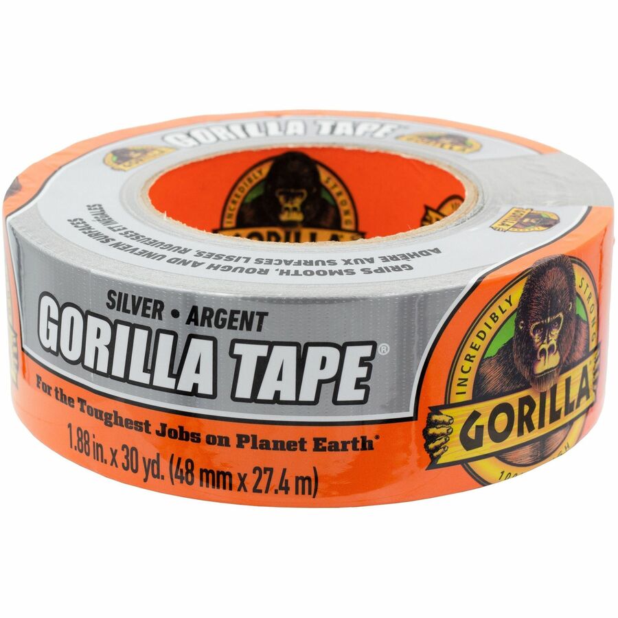 Gorilla Tape - 30 yd Length x 1.88" Width - 1 Each - Silver