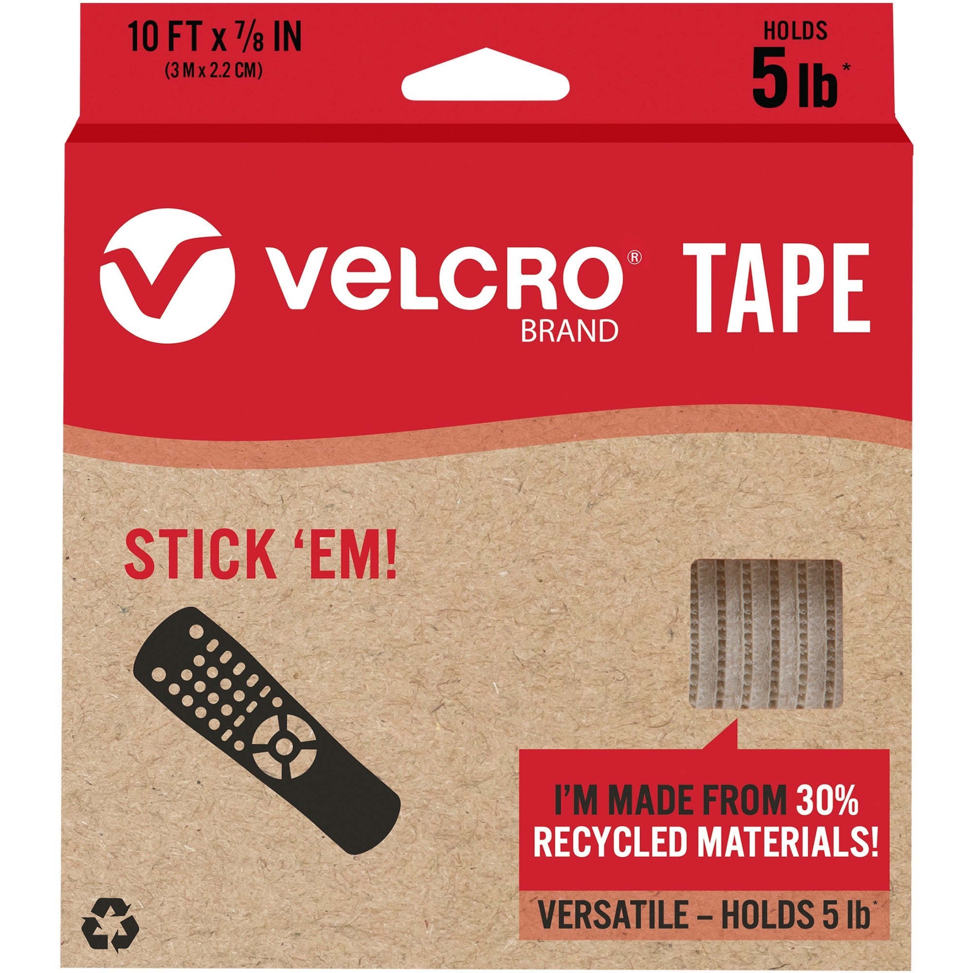 velcro-eco-collection-adhesive-backed-tape-10-ft-length-x-088-width-1-each-white_vek30195 - 1
