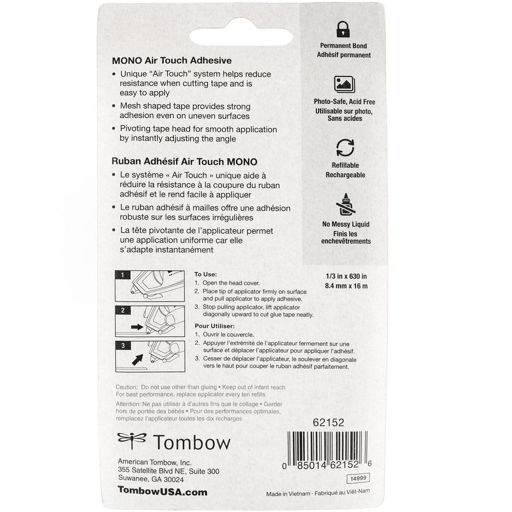 tombow-mono-air-touch-power-net-tape-dispenser-1750-yd-length-x-033-width-dispenser-included-1-each_tom62152 - 2