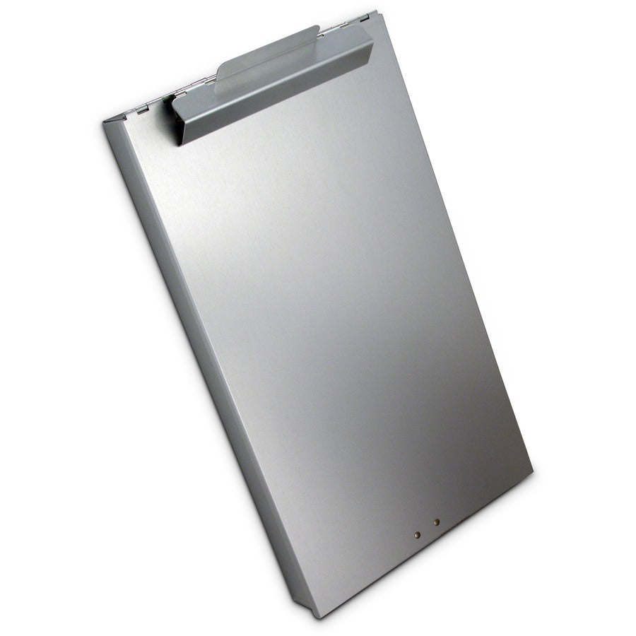 Saunders Cruiser Mate Form Holder with Storage - 1" Clip Capacity - Top Opening - 8 1/2" x 14" - Aluminum - Gray - 1 Each