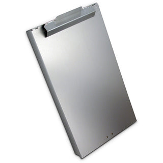 Saunders Cruiser Mate Form Holder with Storage - 1" Clip Capacity - Top Opening - 8 1/2" x 14" - Aluminum - Gray - 1 Each
