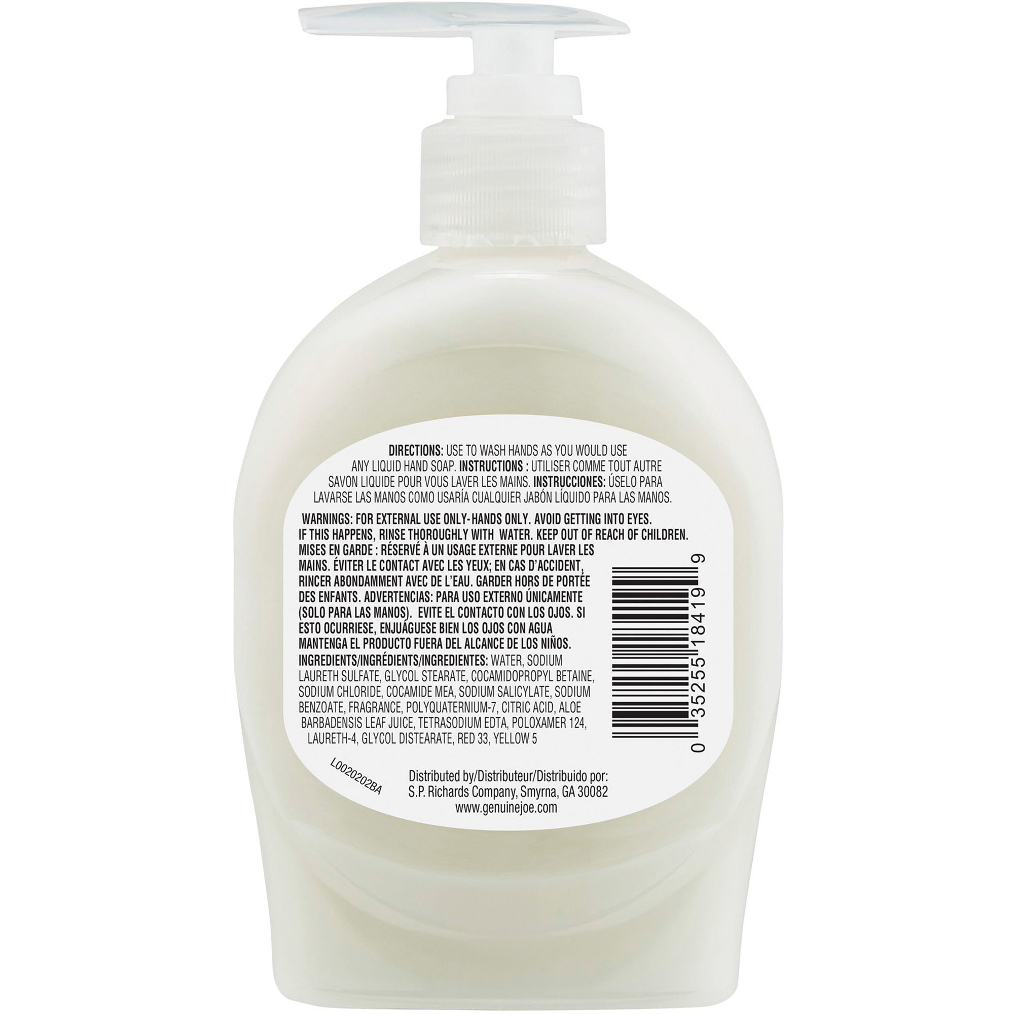 genuine-joe-lotion-soap-75-fl-oz-2218-ml-pump-bottle-dispenser-hand-skin-white-anti-irritant-12-carton_gjo18419ct - 4
