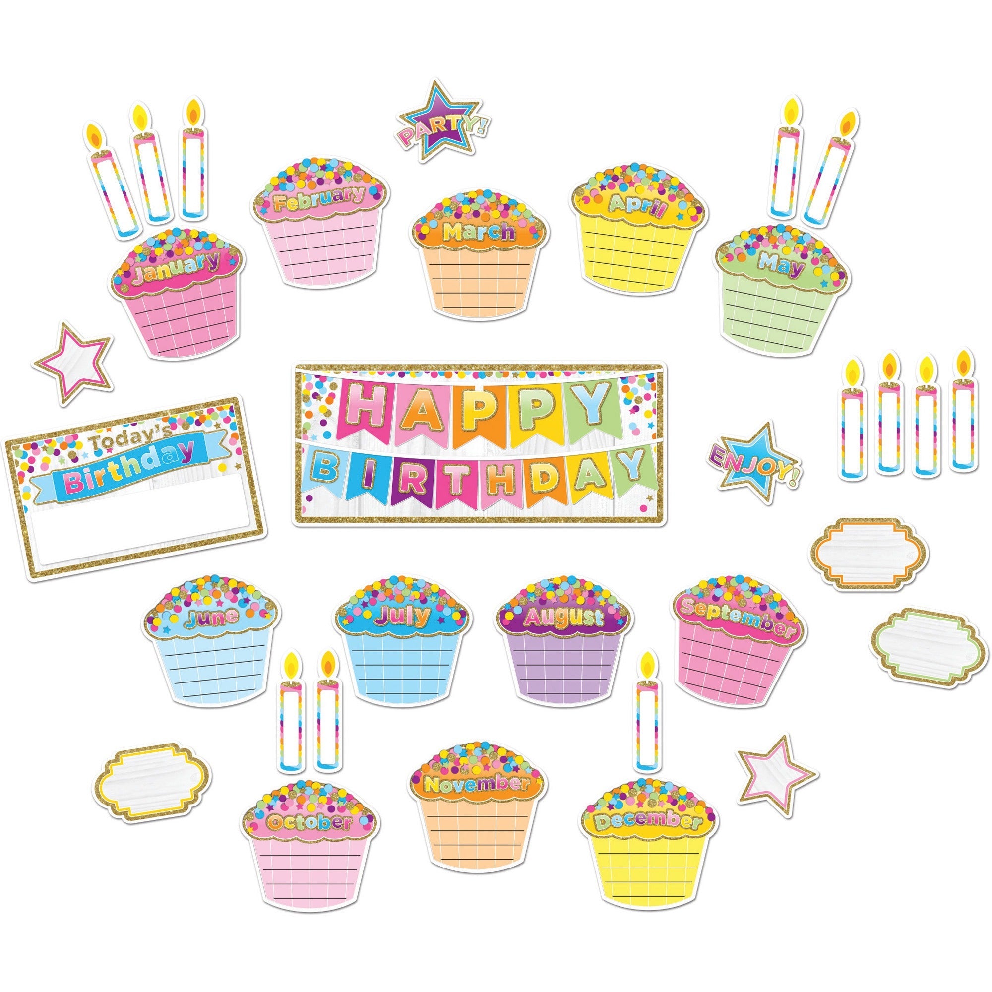 ashley-birthday-cupcake-bulletin-board-set-skill-learning-birthday-36-pieces-1-each_ash96003 - 1