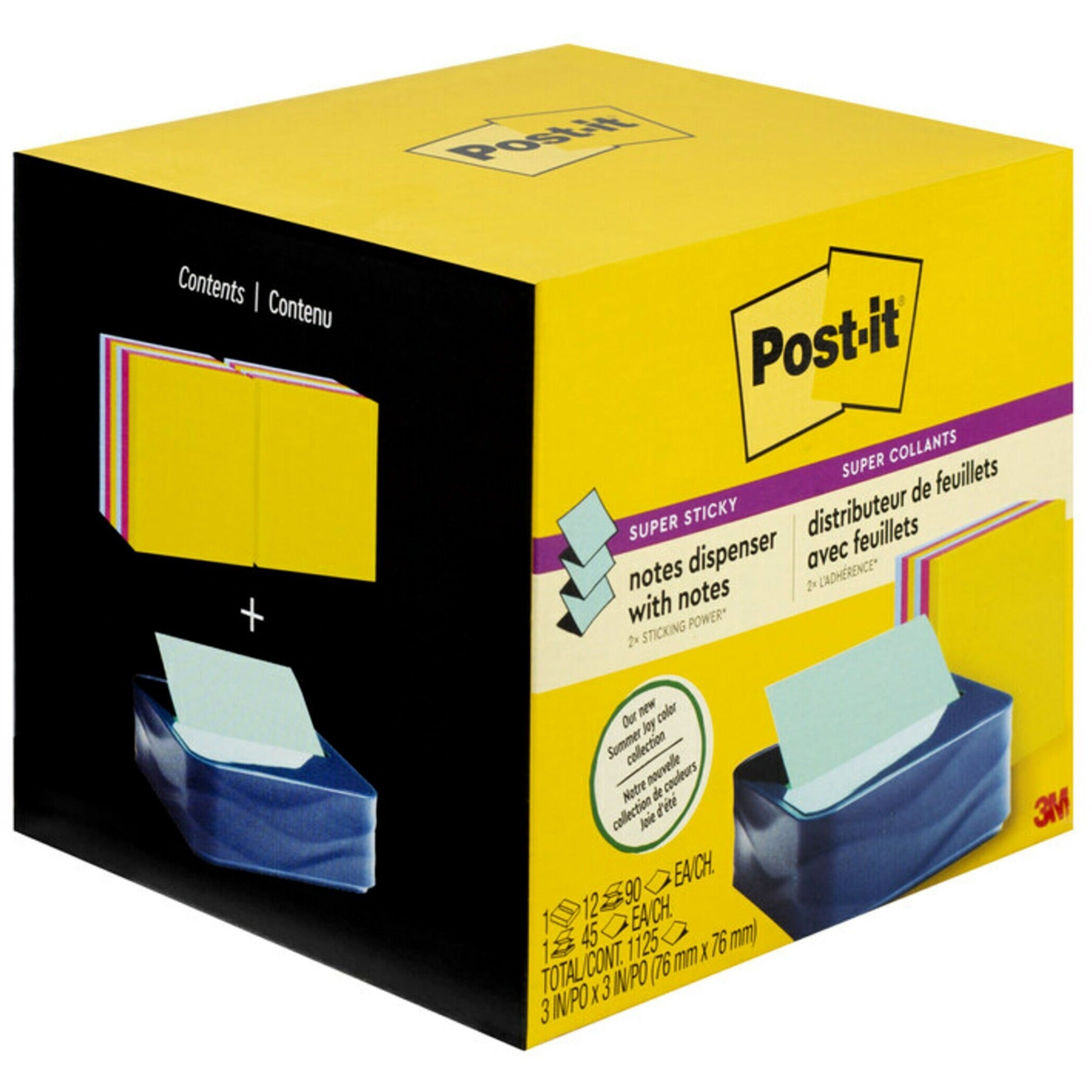 post-it-notes-dispenser-and-dispenser-notes-3-x-3-note-90-sheet-note-capacity-washed-denim-citron-yellow-power-pink_mmmwave330ssva - 5