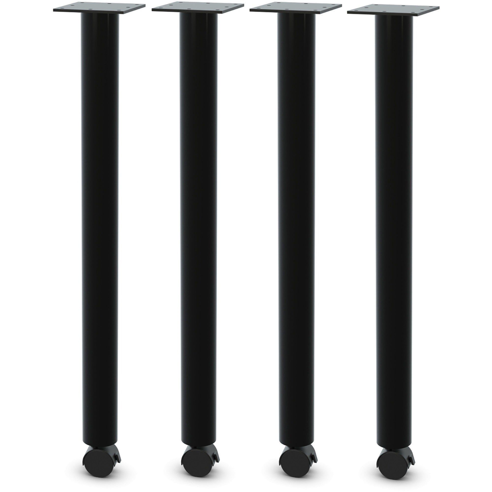lorell-tabletop-post-legs-1-x-2278--2-caster-material-steel-finish-black_llr60607 - 1