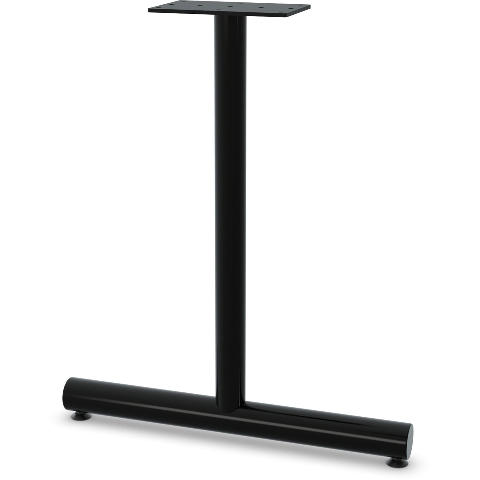 lorell-tabletop-t-leg-base-with-glides-278-x-2-material-tubular-steel-finish-black_llr60611 - 1
