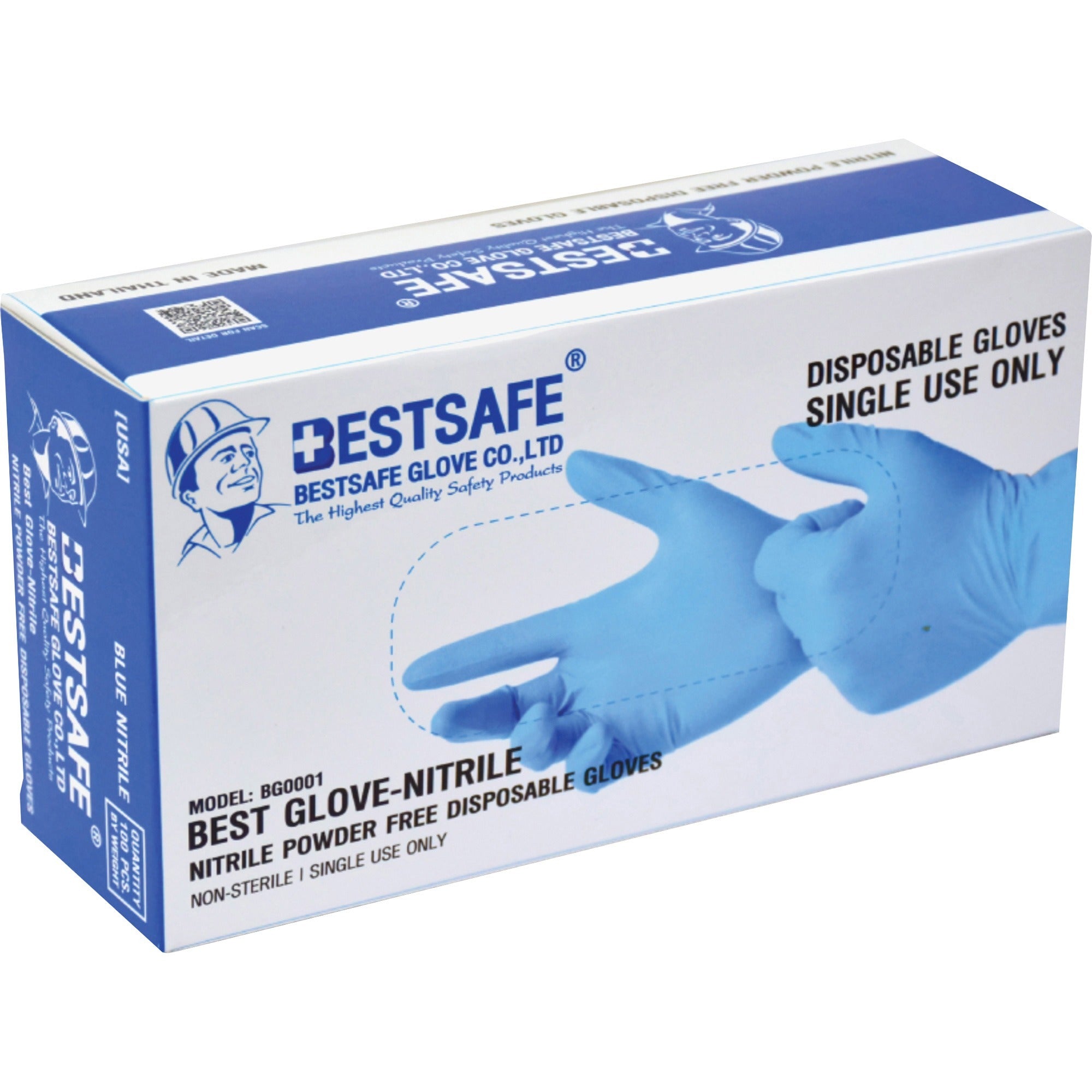 bestsafe-single-use-nitrile-glove-contaminant-protection-large-size-for-right-left-hand-blue-puncture-resistant-latex-free-for-multipurpose-100-box-4-mil-thickness_spzntrglv4l - 1
