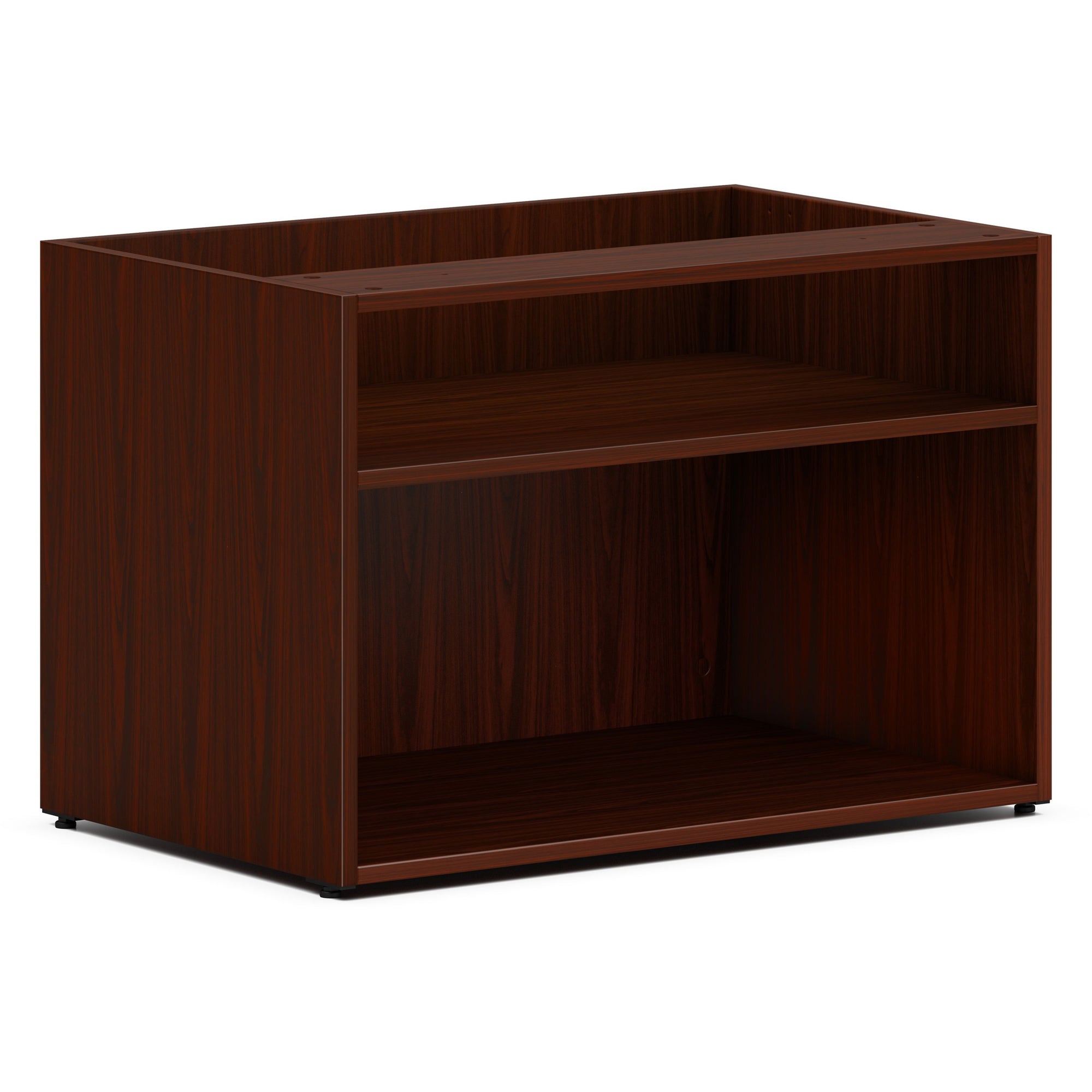 HON Mod Low Storage Credenza | Open | 30"W | Traditional Mahogany Finish - 30" x 20"21" - Finish: Traditional Mahogany