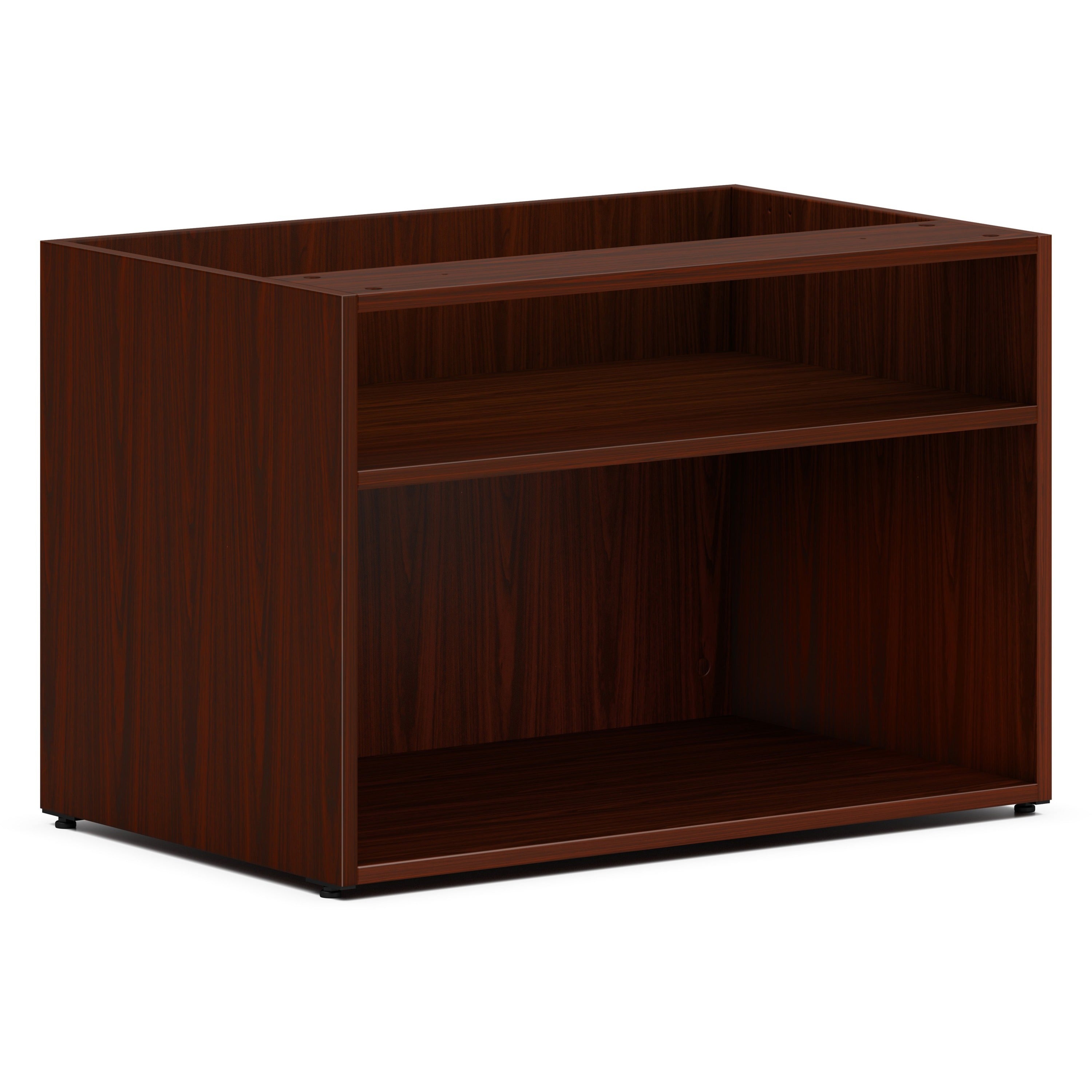 HON Mod Low Storage Credenza | Open | 30"W | Traditional Mahogany Finish - 30" x 20"21" - Finish: Traditional Mahogany