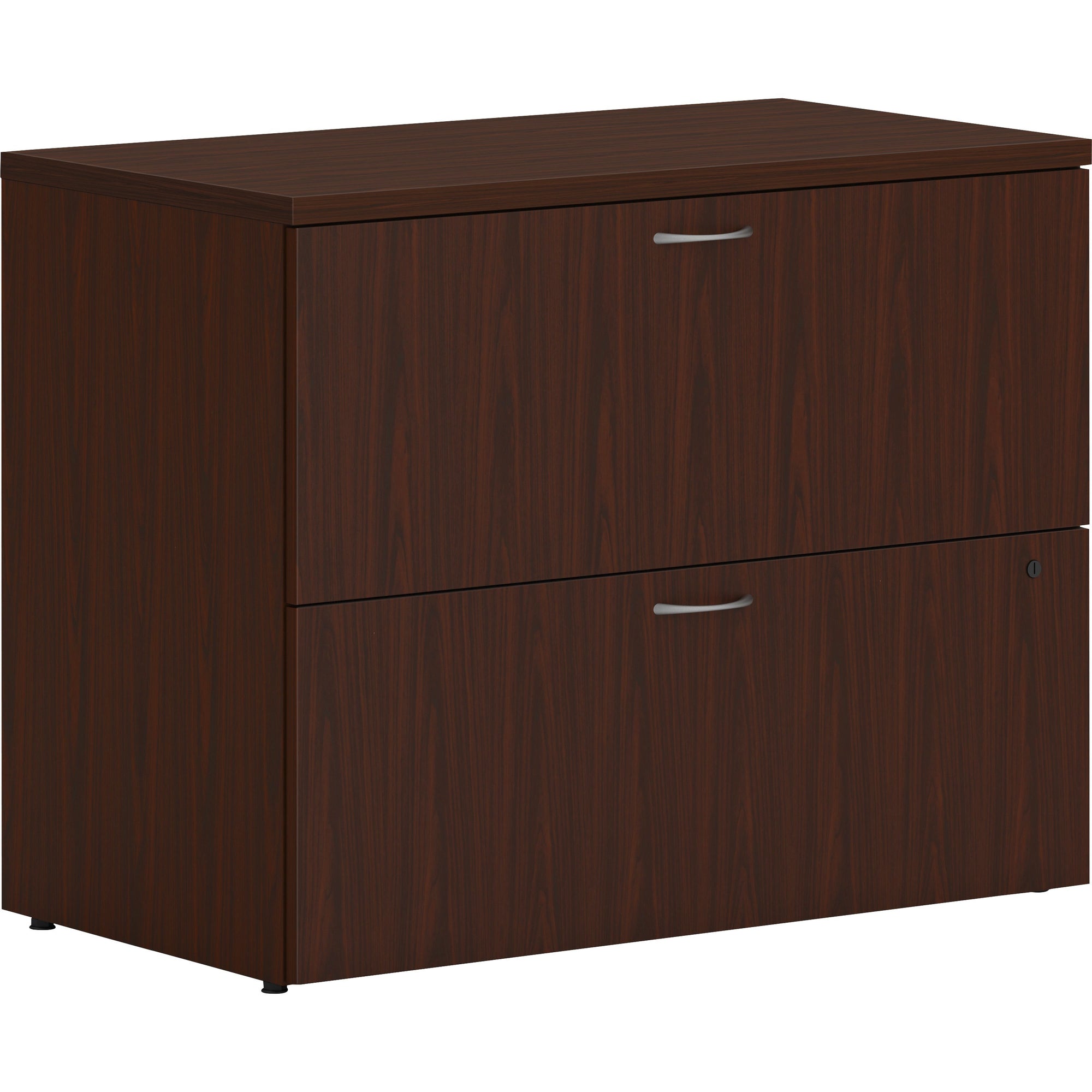 Mod Lateral File, 2 Legal/Letter-Size File Drawers, Traditional Mahogany, 36" x 20" x 29