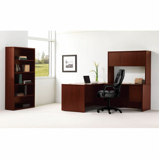 HON 10500 Bookcase - 36" x 13.1"43.4" - 3 Shelve(s) - Material: Laminate - Finish: Sterling Ash - Leveling Glide