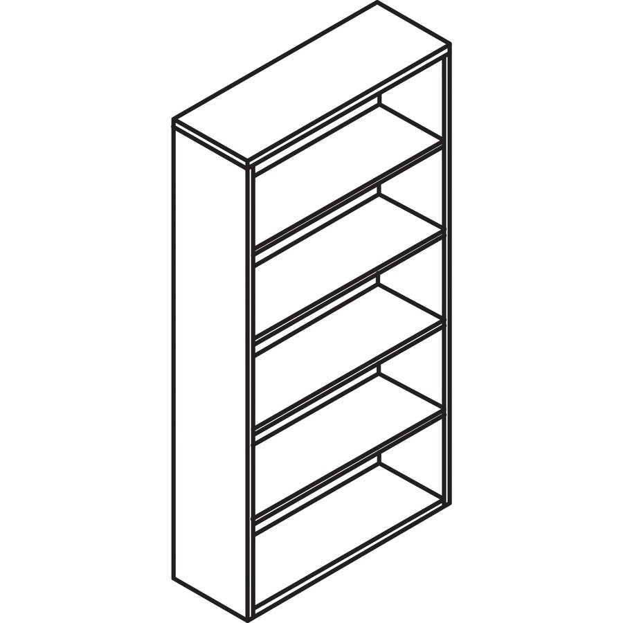hon-10500-bookcase-36-x-13171-5-shelves-material-laminate-finish-sterling-ash-leveling-glide_hon105535ls1 - 2