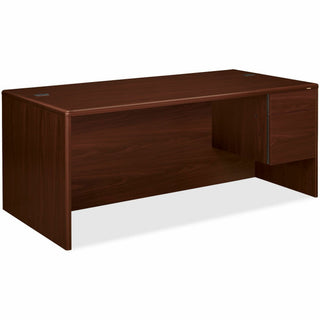 HON 10700 H10785R Pedestal Credenza - 72" x 36"29.5" - 2 x Box, File Drawer(s)Right Side - Waterfall Edge - Finish: Mahogany - 