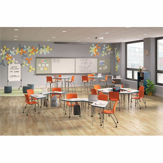 HON Build Series Half-round Tabletop - For - Table TopHalf Round Top - 25" to 34" Adjustment x 60" Width x 30" Depth - Moroccan