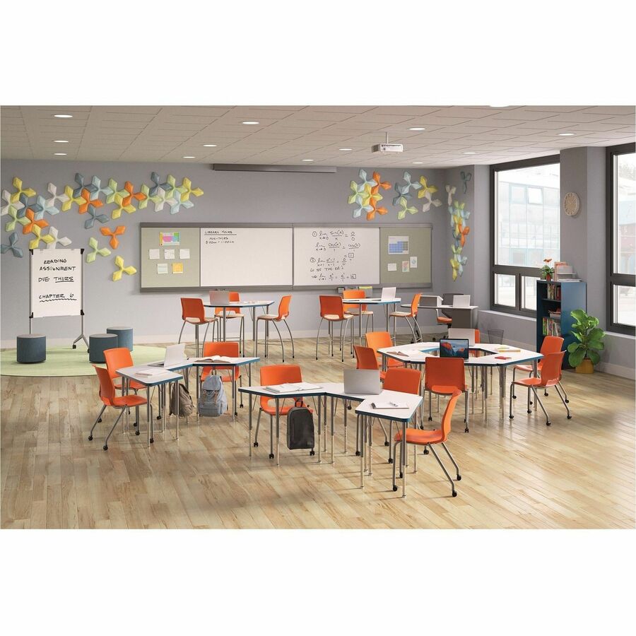 HON Build Series Rectangular Tabletop - For - Table TopRectangle Top - 25" to 34" Adjustment x 60" Width x 24" Depth - Moroccan