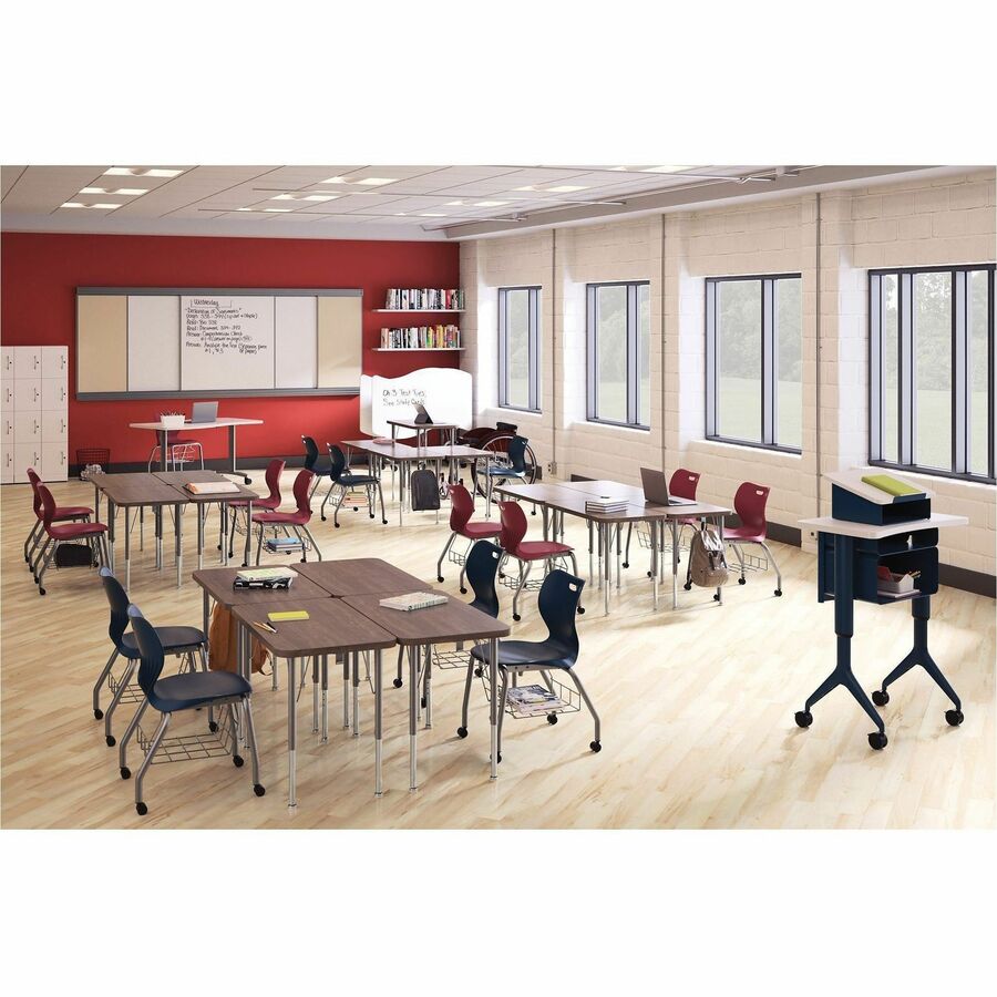 HON Build Series Rectangular Tabletop - For - Table TopRectangle Top - 25" to 34" Adjustment x 60" Width x 24" Depth - Moroccan