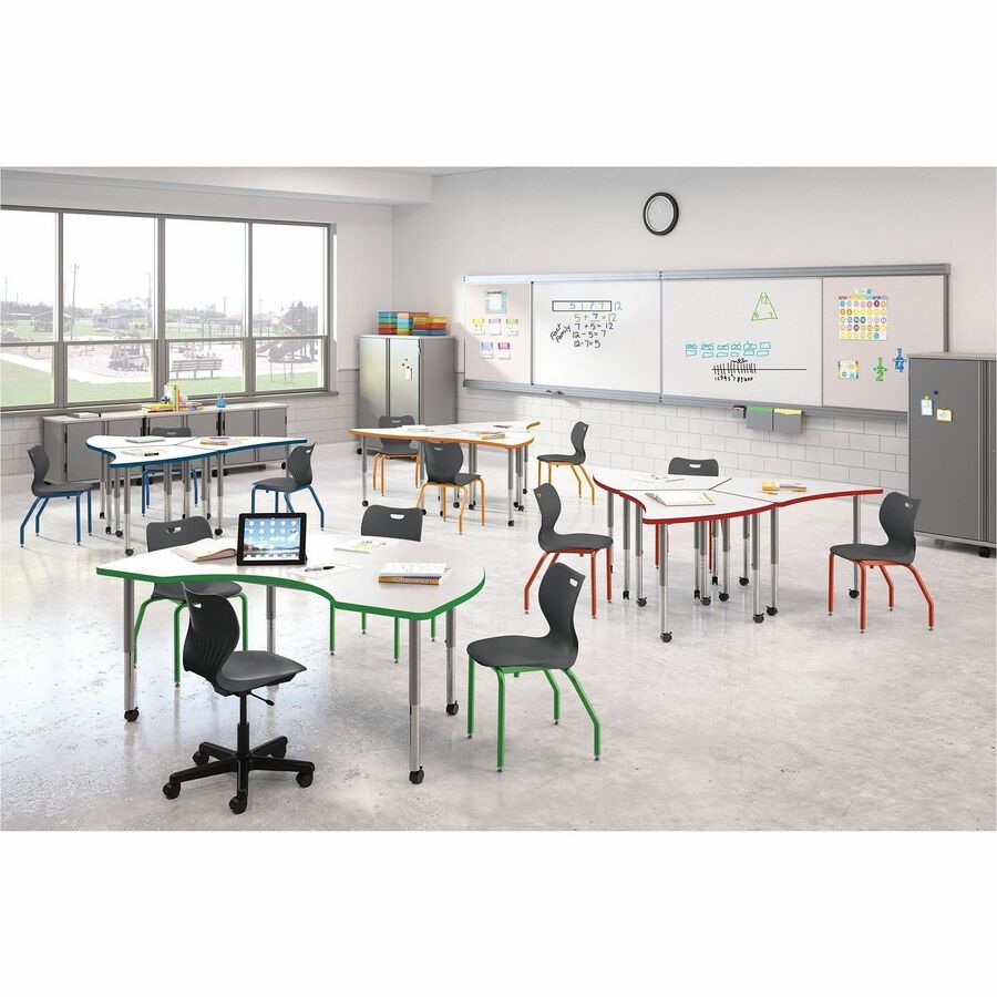 HON Build Series Rectangular Tabletop - For - Table TopRectangle Top - 25" to 34" Adjustment x 60" Width x 24" Depth - Moroccan