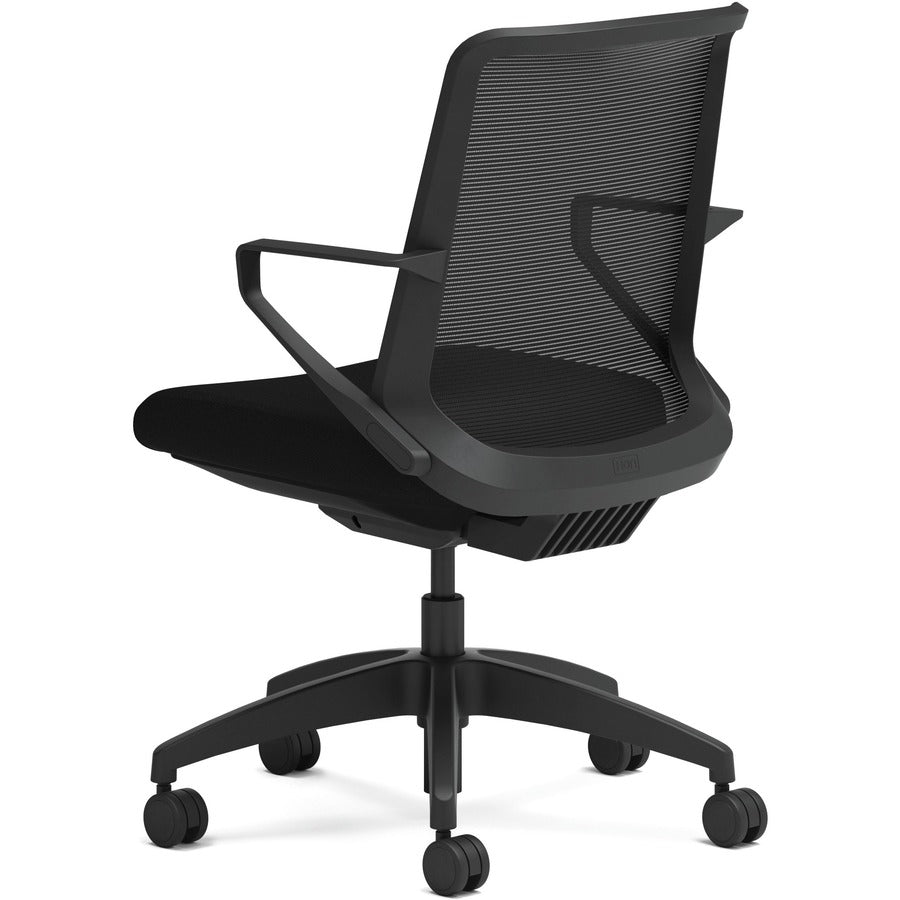 Cliq Office Chair, Supports Up to 300 lb, 17" to 22" Seat Height, Black Seat/Back, Black Base, Ships in 7-10 Business Days