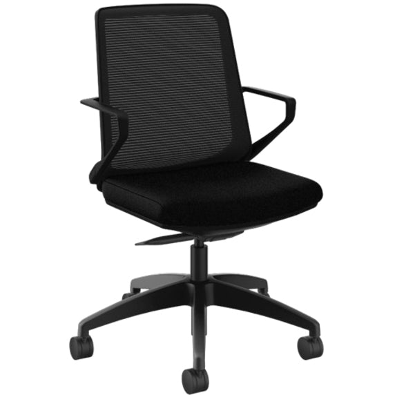 Cliq Office Chair, Supports Up to 300 lb, 17" to 22" Seat Height, Black Seat/Back, Black Base, Ships in 7-10 Business Days