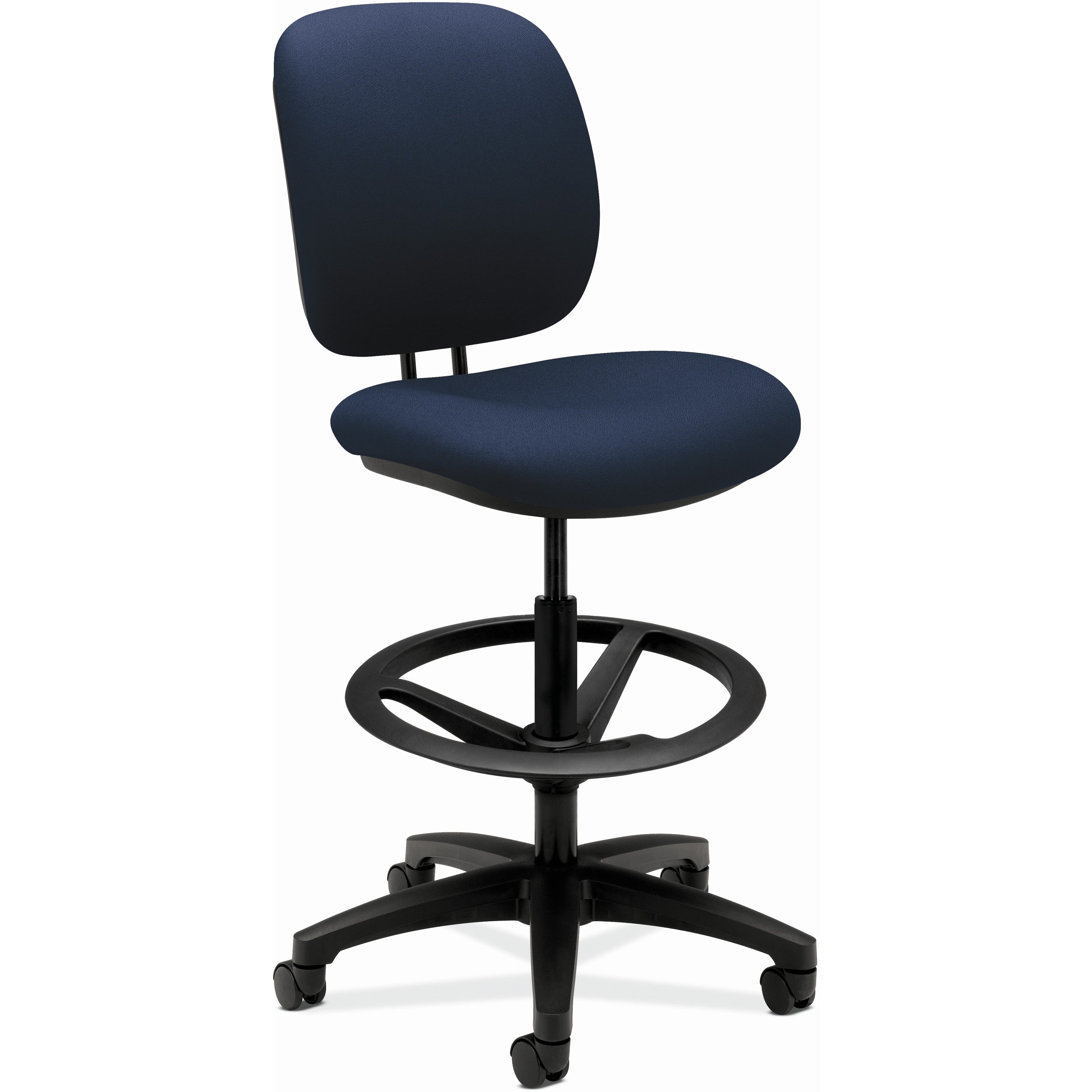 hon-comfortask-sitting-stool-navy-polymer-seat-navy-fabric-back-black-frame-low-back-navy_hon5905cu98t - 1