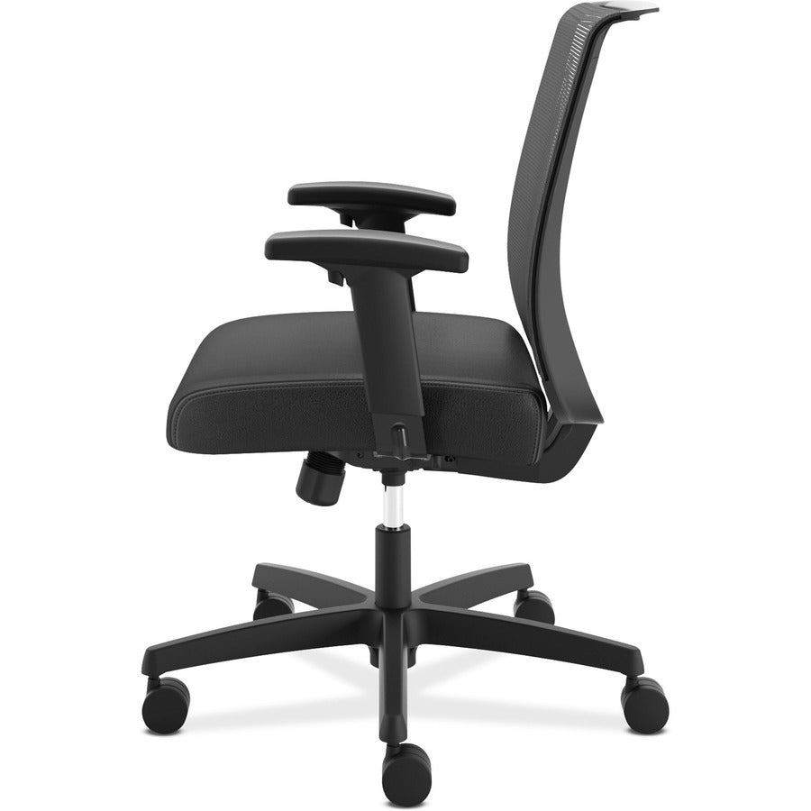 Convergence Mid-Back Task Chair, Swivel-Tilt, Supports Up to 275 lb, 15.75" to 20.13" Seat Height, Black