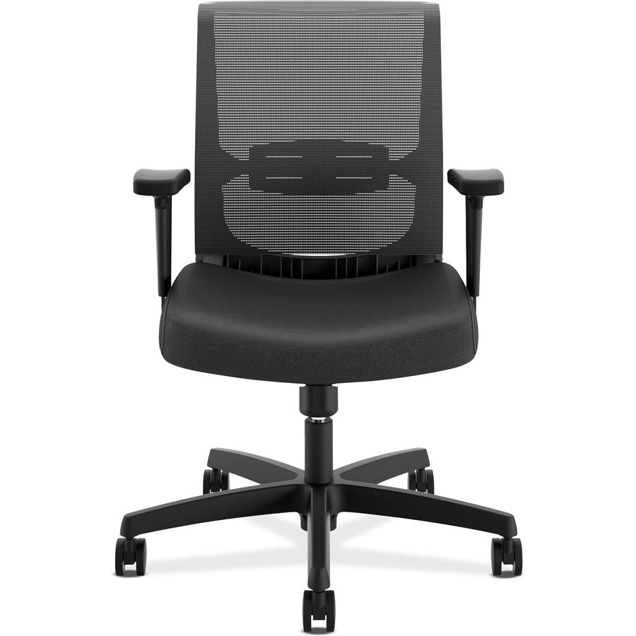 Convergence Mid-Back Task Chair, Swivel-Tilt, Supports Up to 275 lb, 15.75" to 20.13" Seat Height, Black