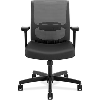 Convergence Mid-Back Task Chair, Swivel-Tilt, Supports Up to 275 lb, 15.75" to 20.13" Seat Height, Black