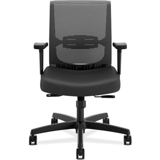 Convergence Mid-Back Task Chair, Synchro-Tilt and Seat Glide, Supports Up to 275 lb, Black