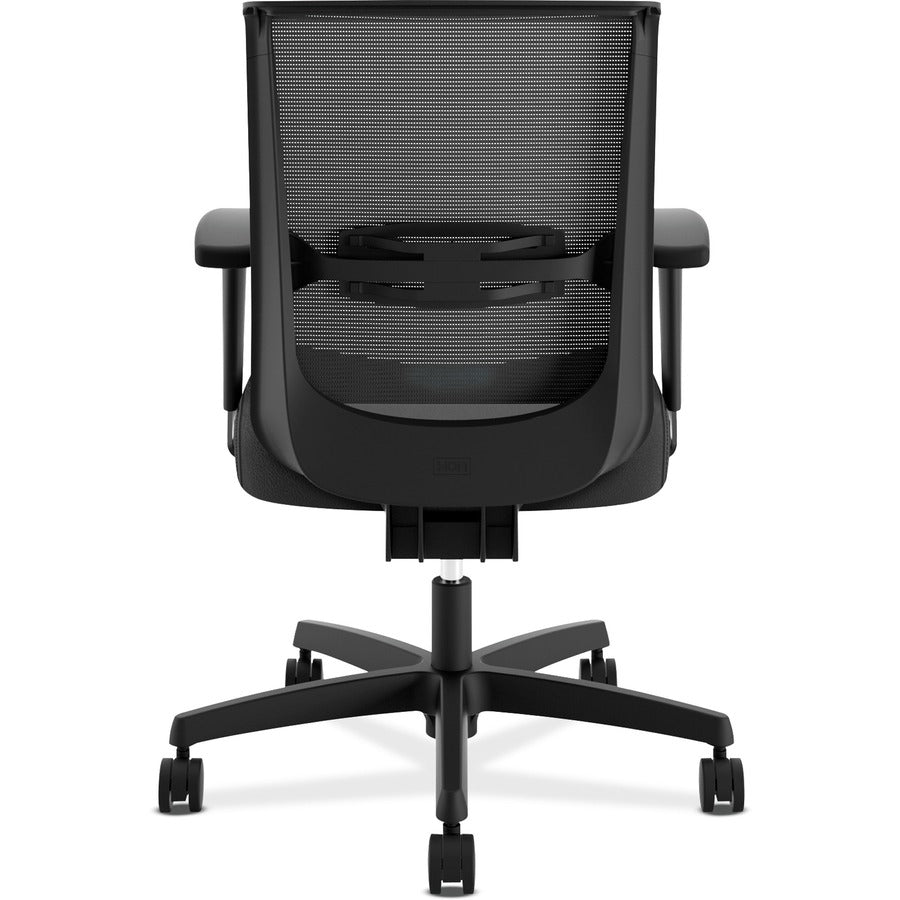 Convergence Mid-Back Task Chair, Synchro-Tilt and Seat Glide, Supports Up to 275 lb, Black