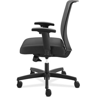 Convergence Mid-Back Task Chair, Synchro-Tilt and Seat Glide, Supports Up to 275 lb, Black