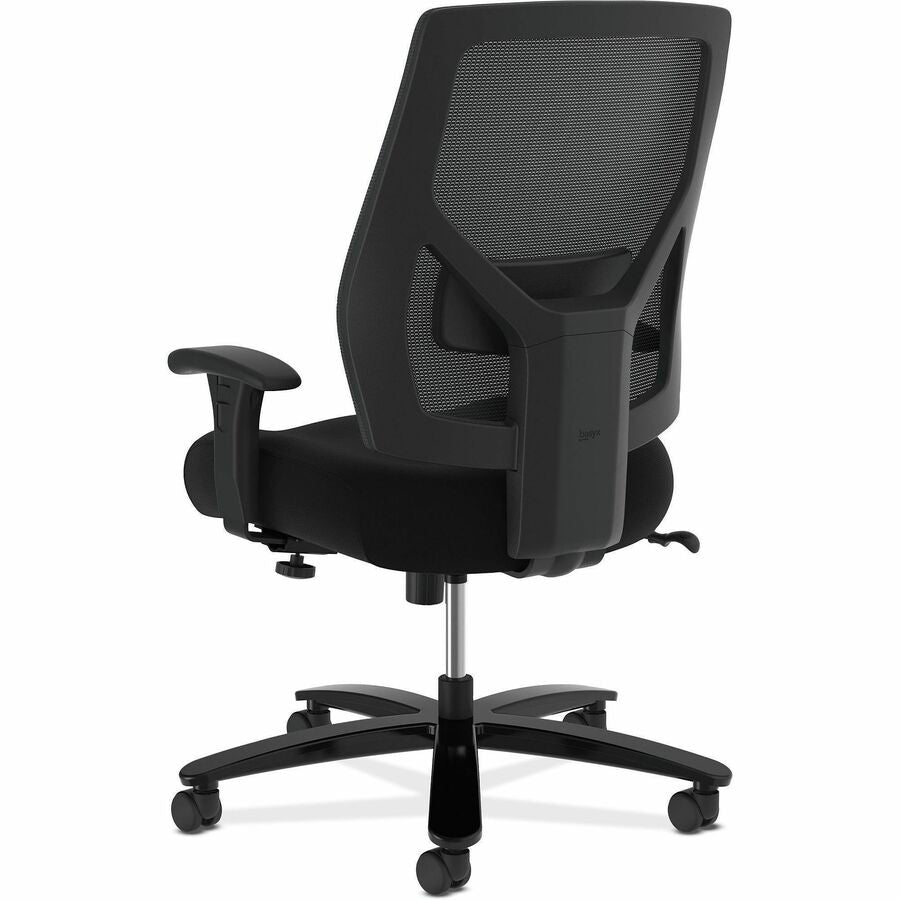 Crio Big and Tall Mid-Back Task Chair, Supports Up to 450 lb, 18" to 22" Seat Height, Black