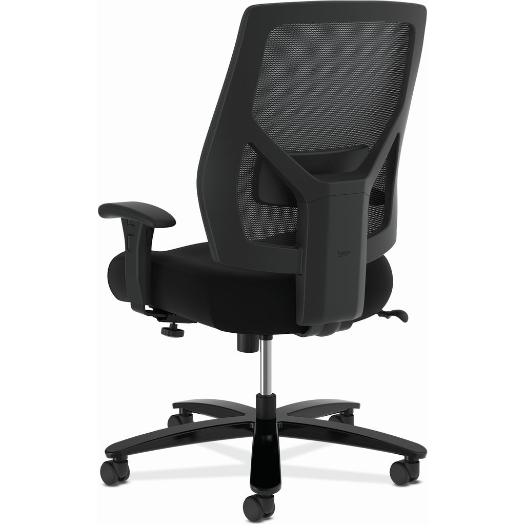 Crio Big and Tall Mid-Back Task Chair, Supports Up to 450 lb, 18" to 22" Seat Height, Black