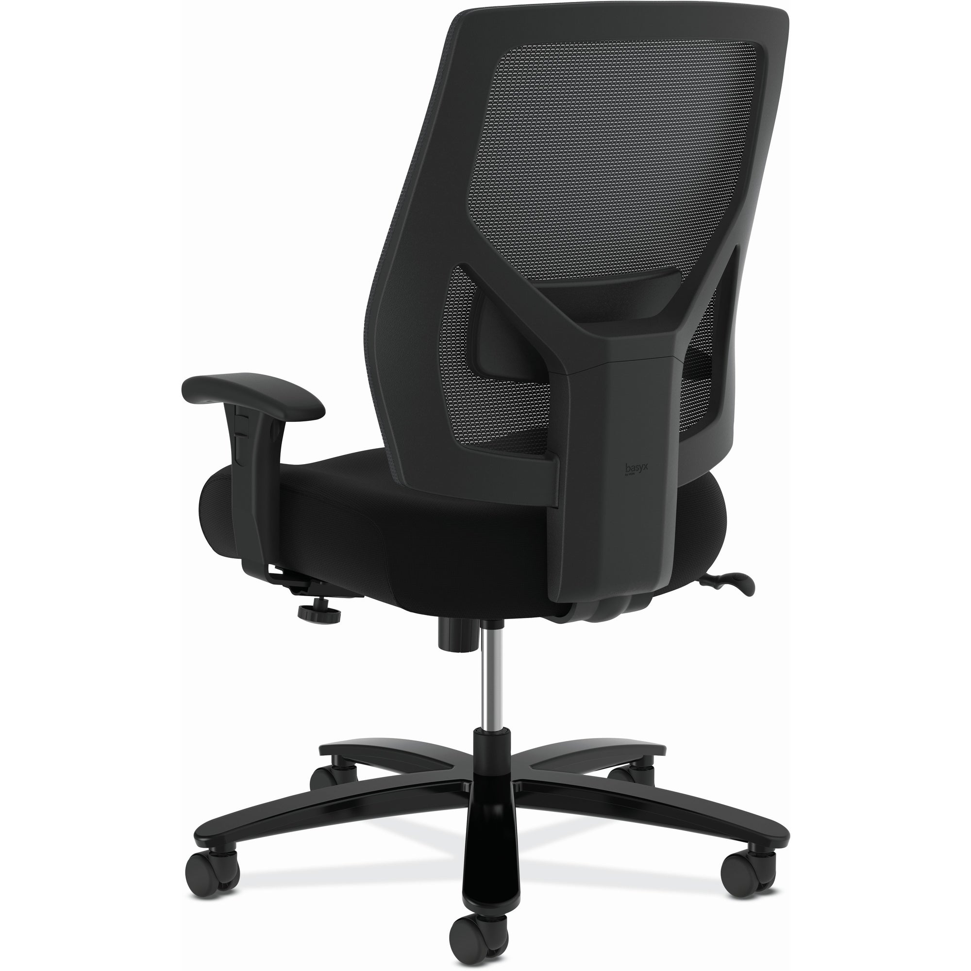 Crio Big and Tall Mid-Back Task Chair, Supports Up to 450 lb, 18" to 22" Seat Height, Black