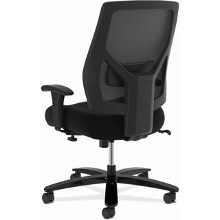 Crio Big and Tall Mid-Back Task Chair, Supports Up to 450 lb, 18" to 22" Seat Height, Black