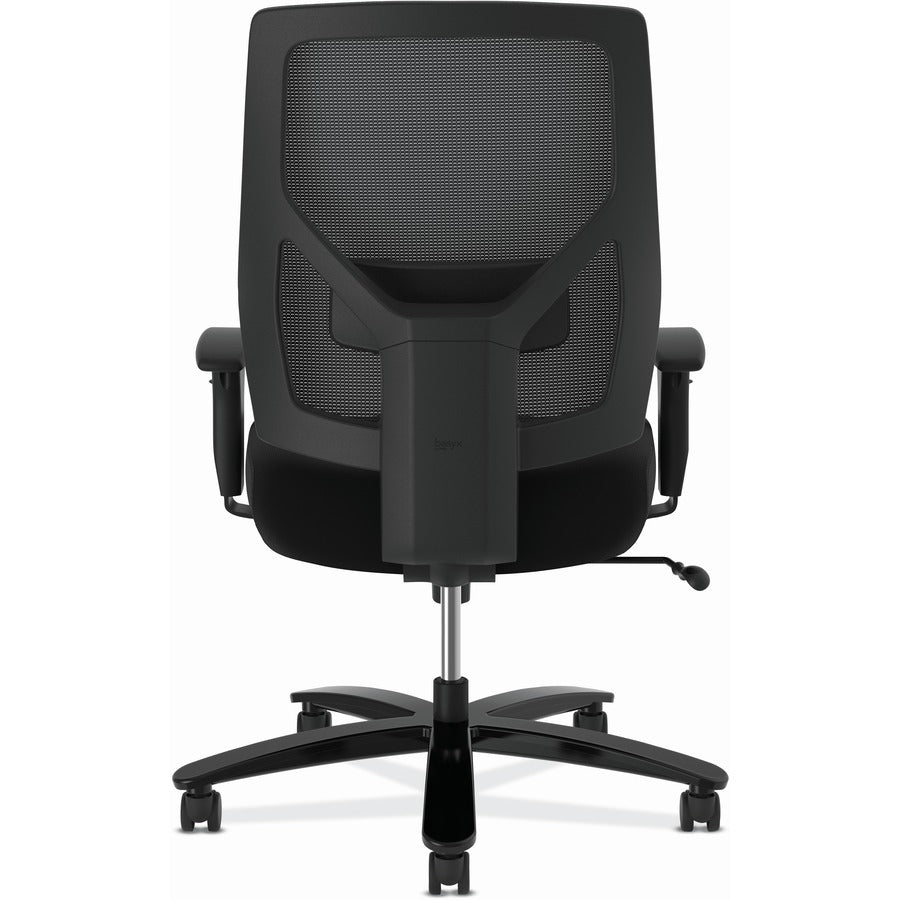 Crio Big and Tall Mid-Back Task Chair, Supports Up to 450 lb, 18" to 22" Seat Height, Black