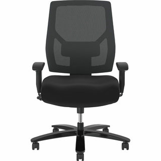 Crio Big and Tall Mid-Back Task Chair, Supports Up to 450 lb, 18" to 22" Seat Height, Black