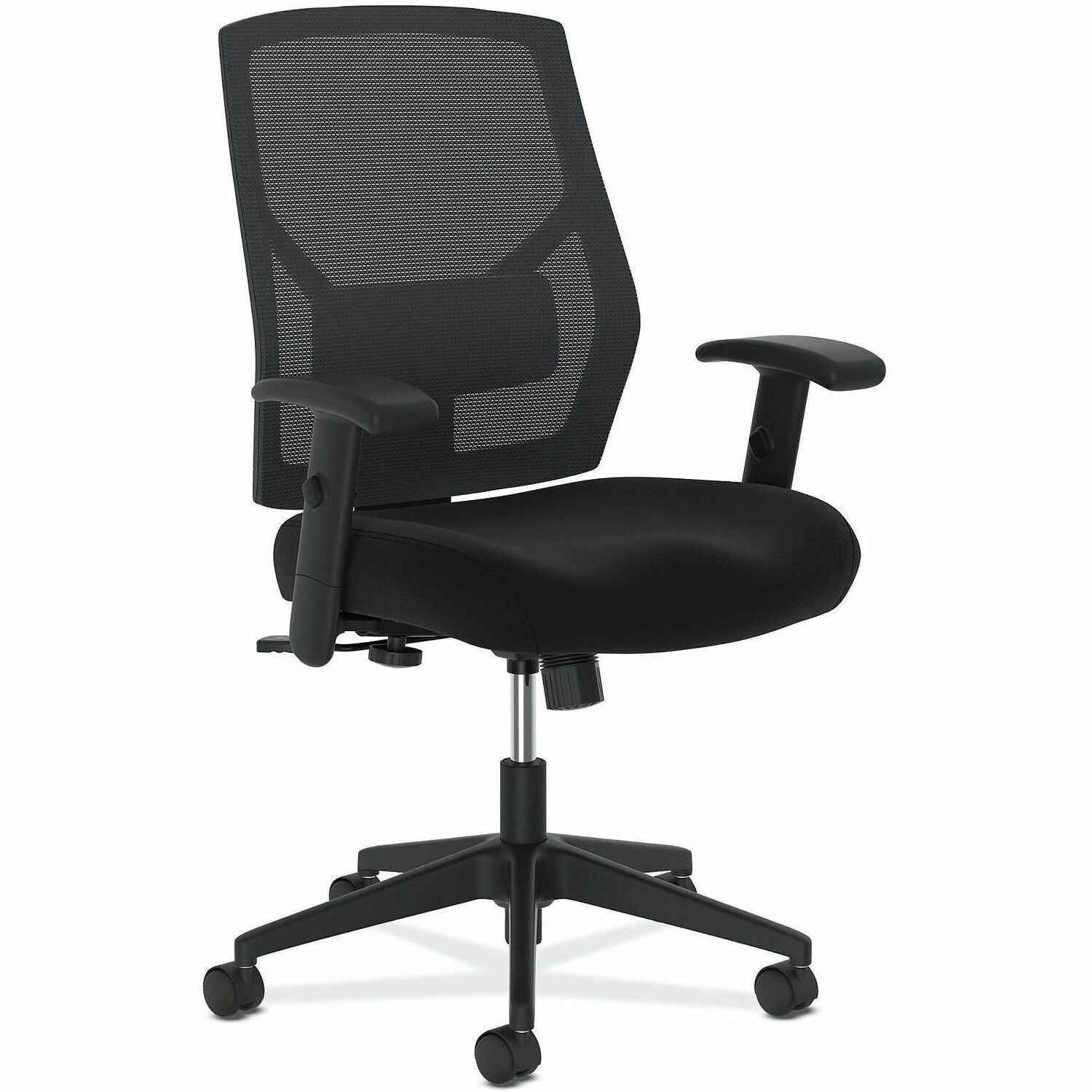 VL581 High-Back Task Chair, Supports Up to 250 lb, 18" to 22" Seat Height, Black