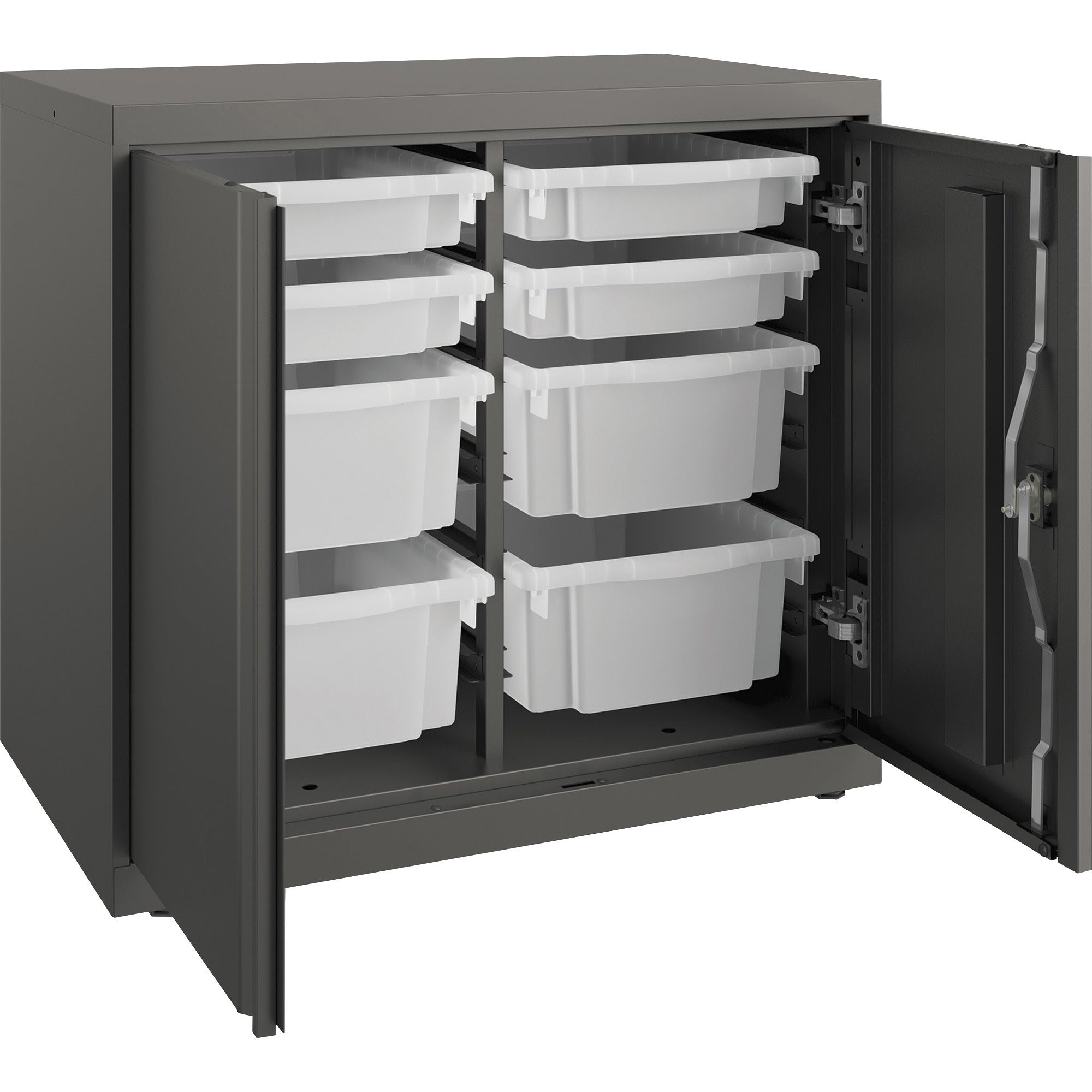 hon-flagship-hfmsc182830rwb-storage-cabinet-30-x-28-lockable-leveling-glide-removable-lock-key-lock-modular-charcoal-charcoal_honsc182830lgs - 1