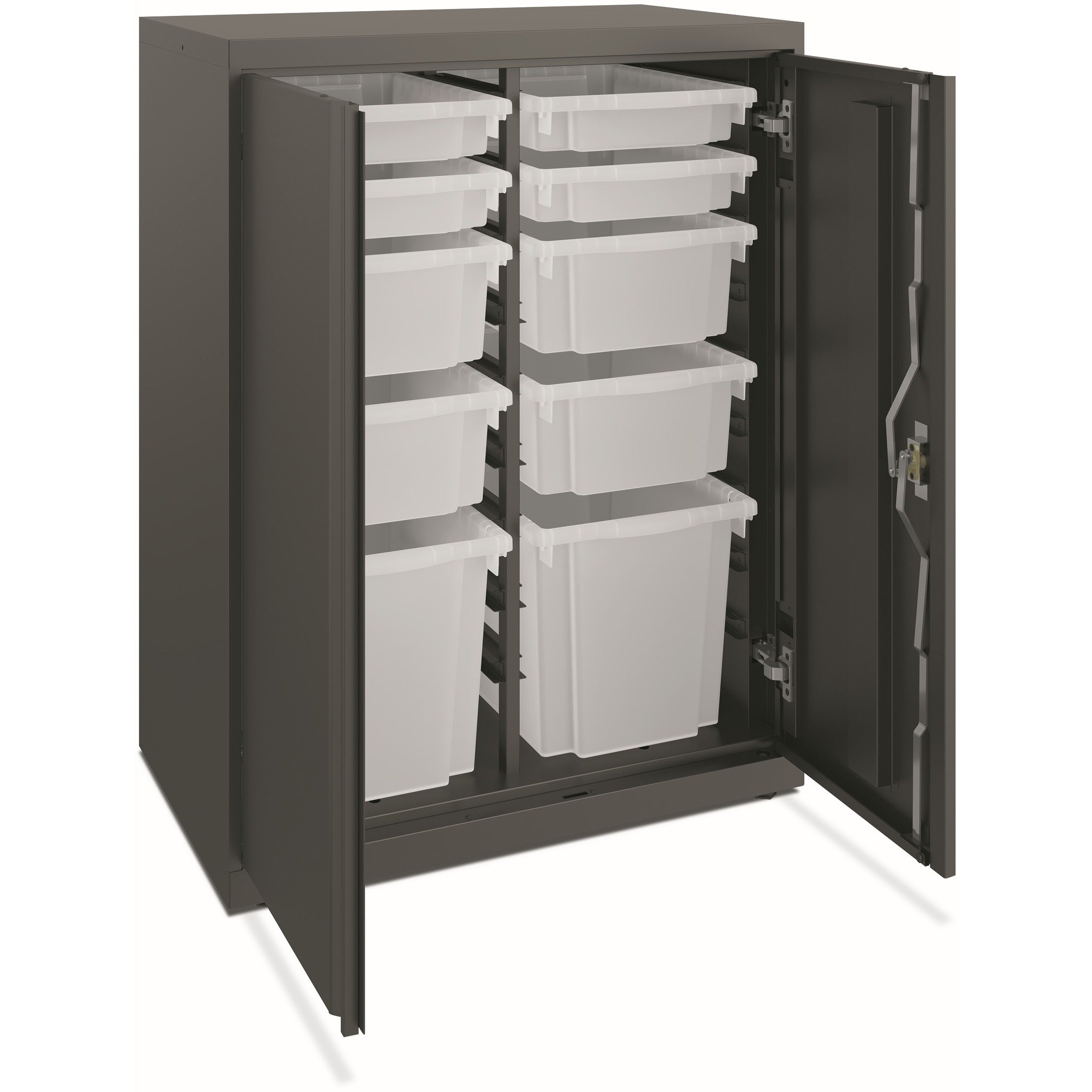 hon-flagship-hfmsc183930rwb-storage-cabinet-30-x-39-lockable-leveling-glide-removable-lock-key-lock-modular-charcoal-charcoal_honsc183930lgs - 1