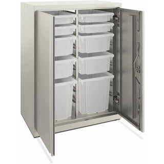 HON Flagship HFMSC183930RWB Storage Cabinet - 30" x 39" - Lockable, Leveling Glide, Removable Lock, Key Lock, Modular - Loft - Loft