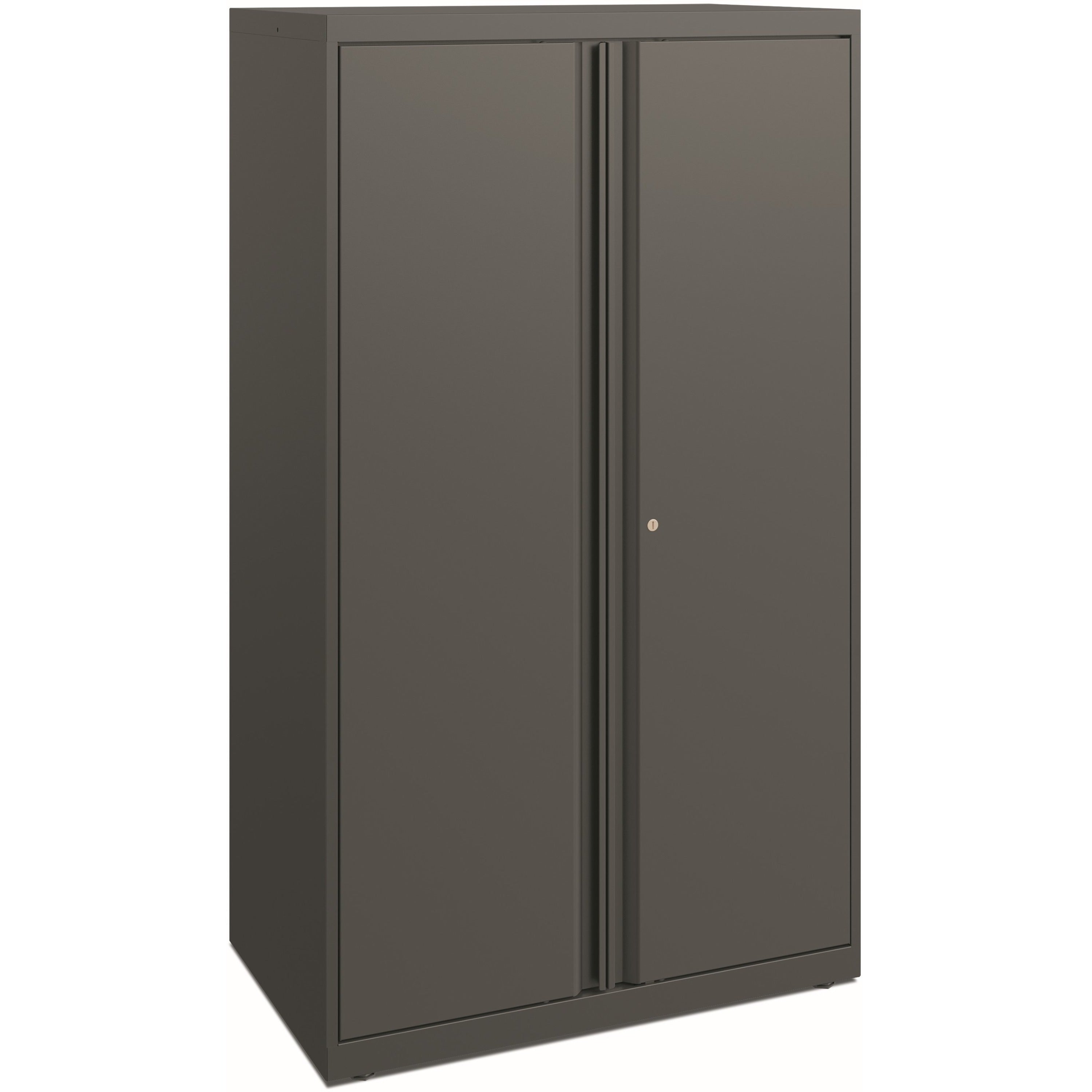 hon-flagship-hfmsc185230rwb-storage-cabinet-30-x-52-lockable-leveling-glide-removable-lock-key-lock-modular-charcoal-charcoal_honsc185230lgs - 1