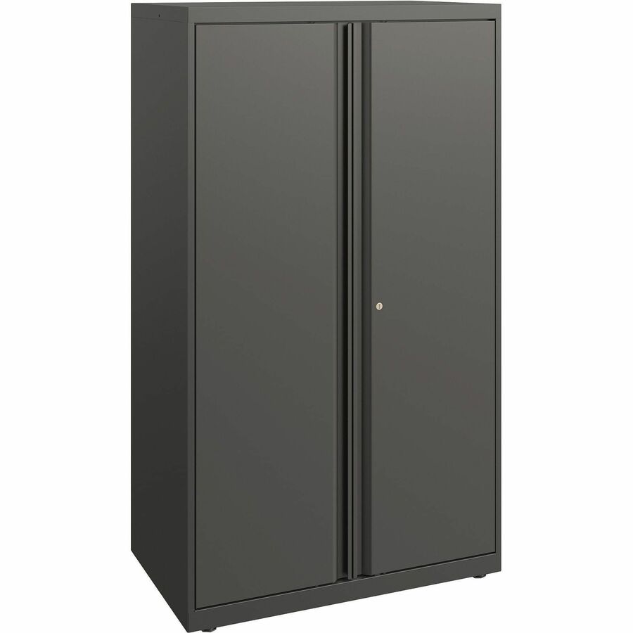 HON Flagship HFMSC185230RWB Storage Cabinet - 30" x 52" - Lockable, Leveling Glide, Removable Lock, Key Lock, Modular - Charcoal - Charcoal